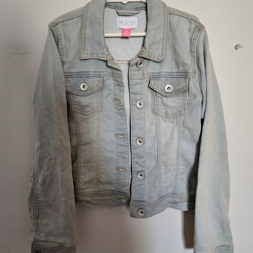 The Children's Place Light Wash Denim Jacket - Light Blue